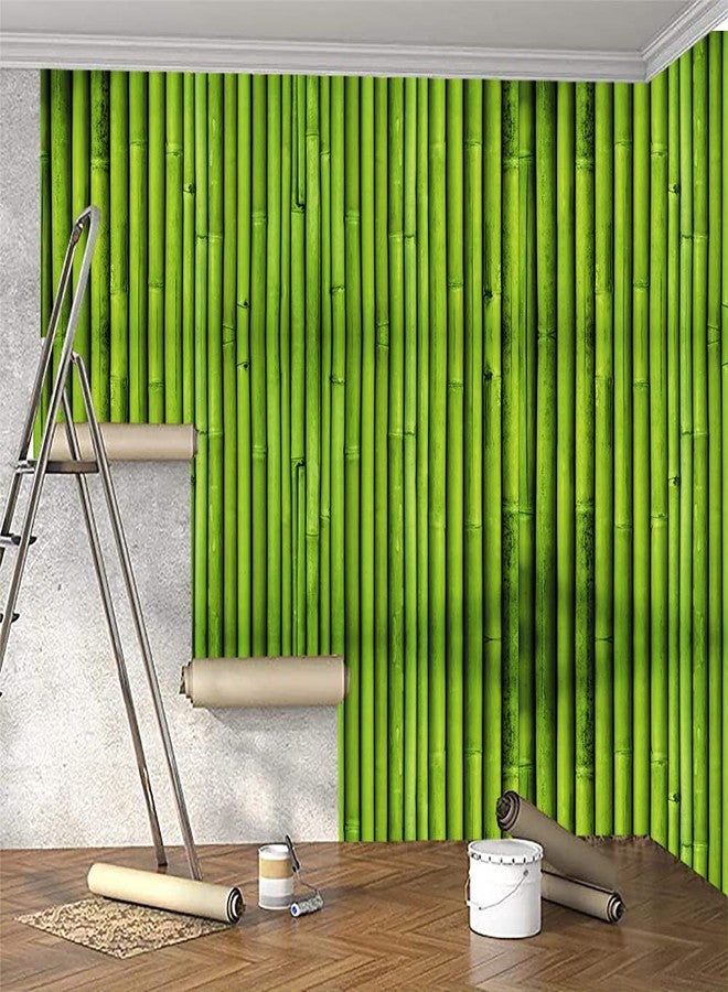BP DESIGN SOLUTION Green Bamboo Design Wallpaper for Home Décor, Office, Wall etc. (Self Adhesive Vinyl, Water Proof (16x96 (10 sqft) - Image 2
